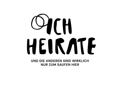 ICH HEIRATE 2in1 T-Shirt mit auswaschbarem Print